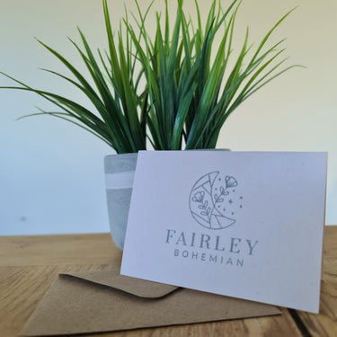 Eco Card Kraft Recycled Card Fairley Bohemian Gift Card
